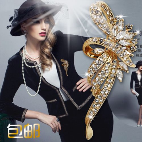 Broche Lovers en Alliage argent et plaqué or - Ref 1174331