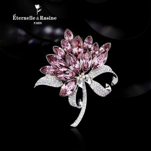 Broche femme ETERNELLE en cristal autrichien - Ref 1174342