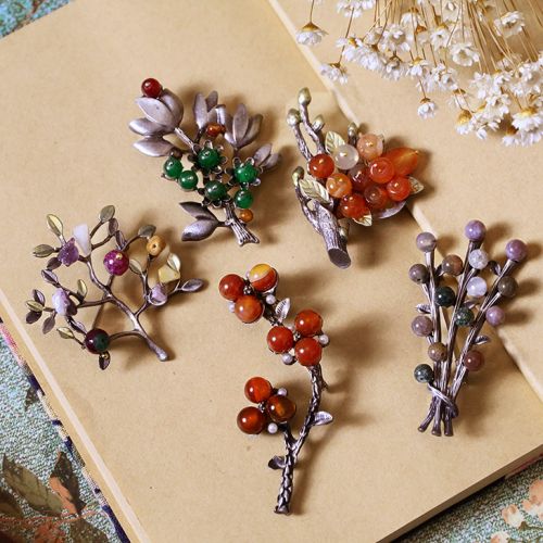 Broche femme en Alliage argent et plaqué or - Ref 1174344