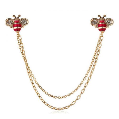Broche Lovers en Alliage argent et plaqué or - Ref 1174353
