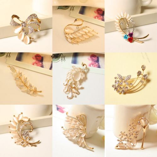 Broche femme en Alliage argent et plaqué or - Ref 1174379