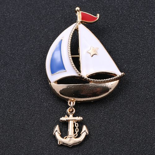 Broche femme en Alliage argent et plaqué or - Ref 1174398