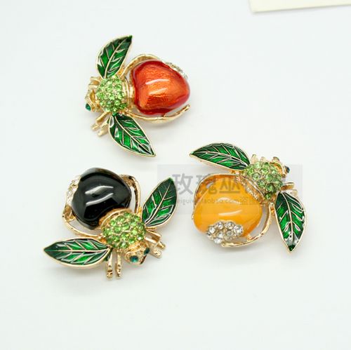 Broche femme en Alliage argent et plaqué or - Ref 1174424