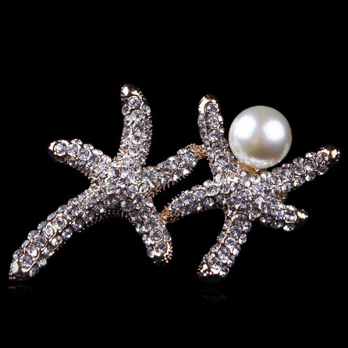 Broche femme en Alliage argent et plaqué or - Ref 1174431