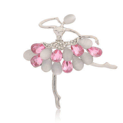 Broche femme en Alliage argent et plaqué or - Ref 1174484