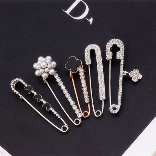 Broche femme en Alliage argent et plaqué or - Ref 1174489