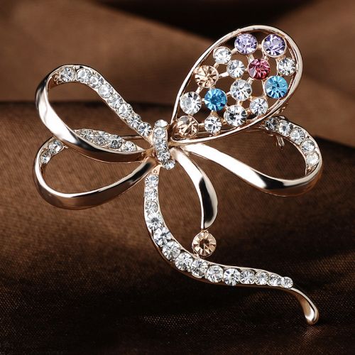 Broche femme en Alliage argent et plaqué or - Ref 1174523