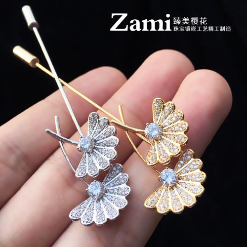 Broche femme en Zircon diamant - Ref 1174535