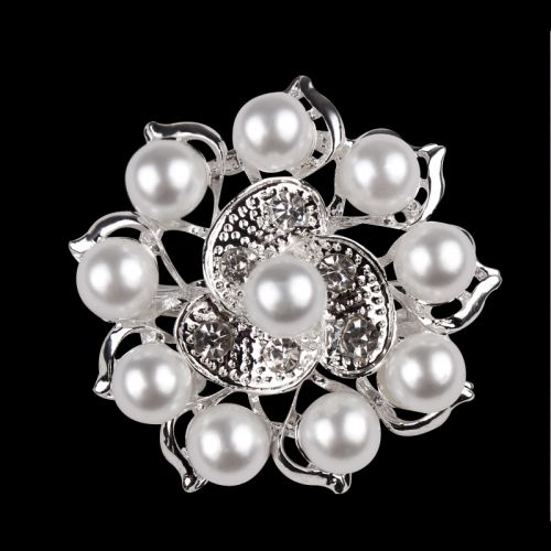 Broche femme en Alliage argent et plaqué or - Ref 1174555