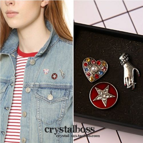 Broche en Alliage argent et plaqué or - Ref 1174567