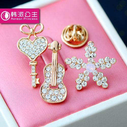 Broche femme en Alliage argent et plaqué or - Ref 1174588