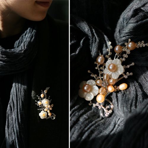 Broche femme en Nacre - Ref 1174650