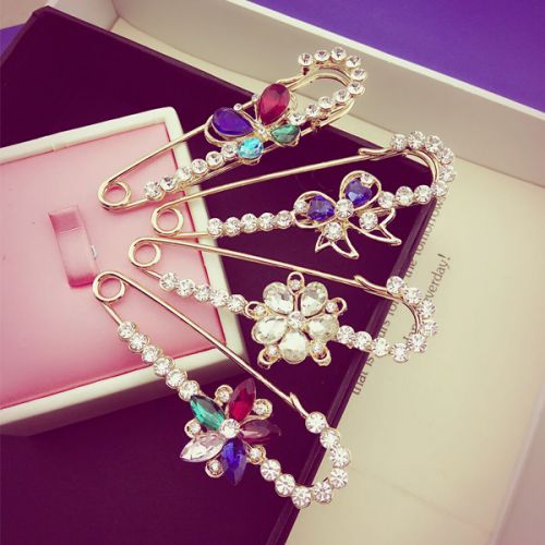 Broche Lovers en Alliage argent et plaqué or - Ref 1174712