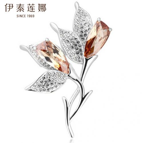 Broche femme en Alliage argent et plaqué or - Ref 1174754