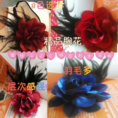 Broche femme en plume - Ref 1174756