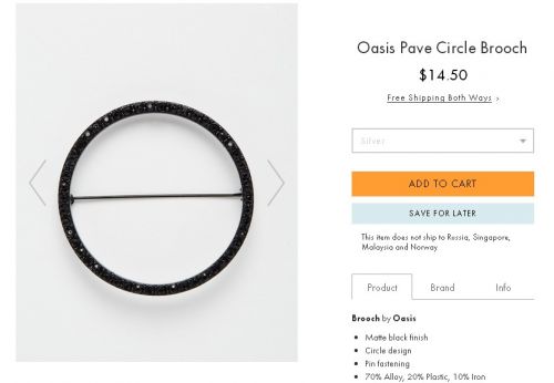 Broche femme en Alliage argent et plaqué or - Ref 1174855