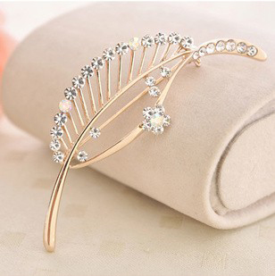 Broche femme en Alliage argent et plaqué or - Ref 1174865