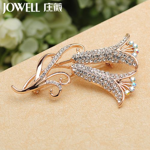 Broche femme en Alliage argent et plaqué or - Ref 1175006