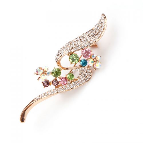 Broche femme WEIMAN en Alliage argent et plaqué or - Ref 1175017