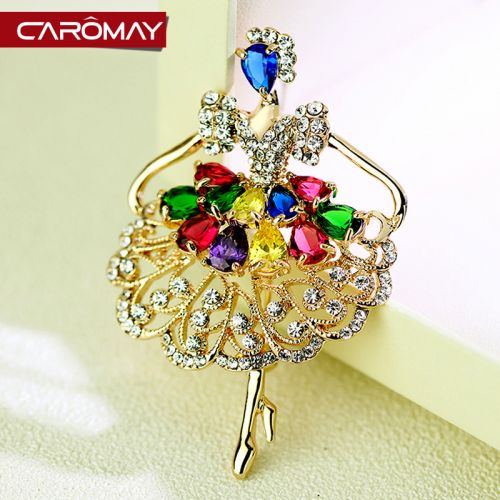 Broche femme CAROMAY en Alliage argent et plaqué or - Ref 1175019