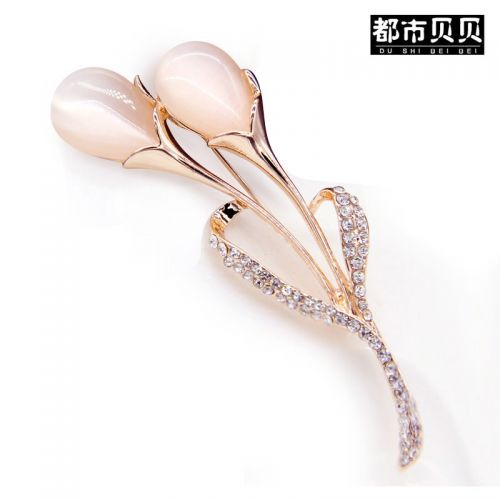 Broche femme en Alliage argent et plaqué or - Ref 1175031