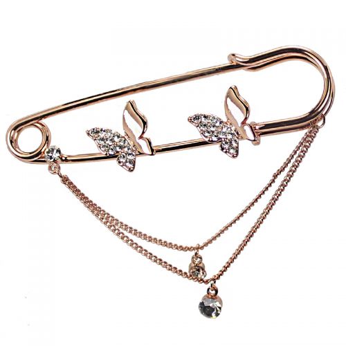 Broche femme en Alliage argent et plaqué or - Ref 1175093