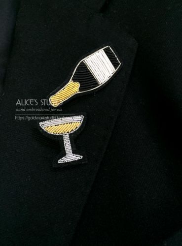 Broche Lovers ALICE'S STUDIO en Alliage argent et plaqué or - Ref 1175149