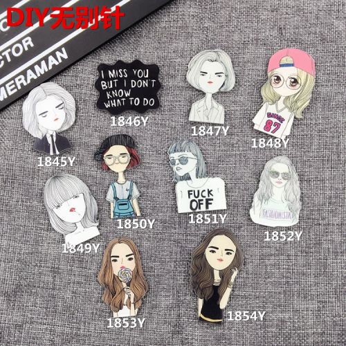 Broche femme en plexiglas - Ref 1175173