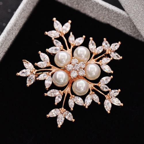 Broche femme en Alliage argent et plaqué or - Ref 1175201