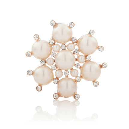 Broche femme en Alliage argent et plaqué or - Ref 1175241