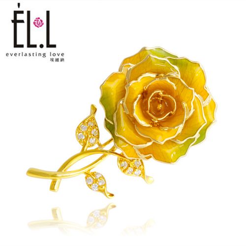 Broche femme EL.L en Alliage argent et plaqué or - Ref 1175342