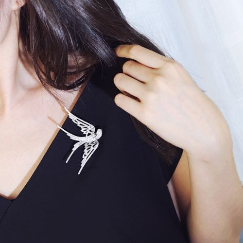 Broche femme en Alliage argent et plaqué or - Ref 1175365