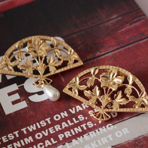 Broche femme en Alliage argent et plaqué or - Ref 1175378