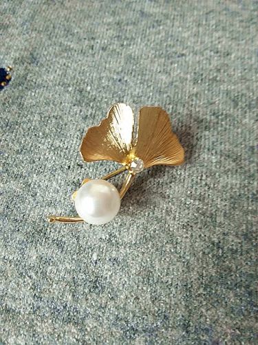 Broche femme en Alliage argent et plaqué or - Ref 1175496