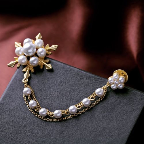 Broche femme en Alliage argent et plaqué or - Ref 1175576