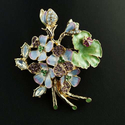 Broche femme en Alliage argent et plaqué or - Ref 1175602