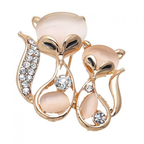 Broche femme en Alliage argent et plaqué or - Ref 1175642