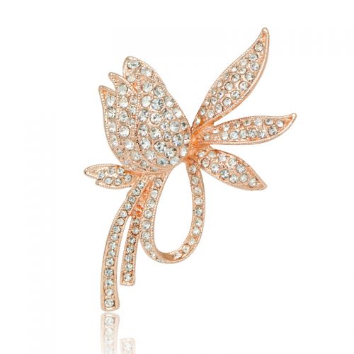 Broche femme en Alliage argent et plaqué or - Ref 1175706