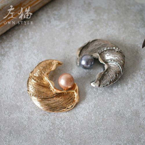 Broche femme en Alliage argent et plaqué or - Ref 1175768