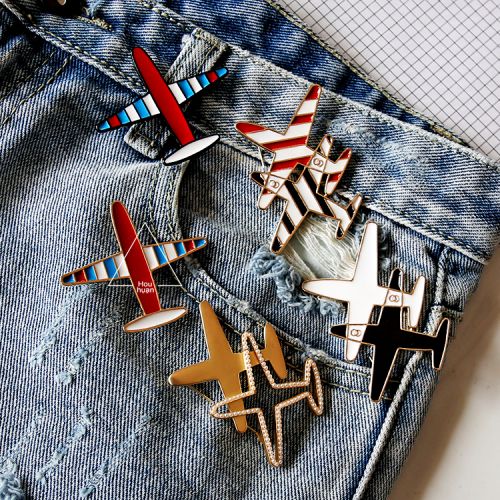 Broche Lovers en Alliage argent et plaqué or - Ref 1175776