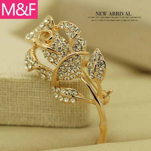 Broche femme en Alliage argent et plaqué or - Ref 1175792