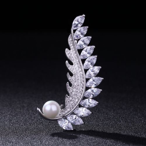 Broche femme en Alliage argent et plaqué or - Ref 1175803