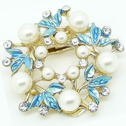 Broche femme en Alliage argent et plaqué or - Ref 1175810