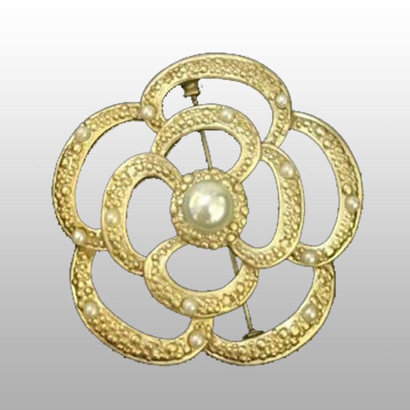 Broche en Alliage argent et plaqué or - Ref 1175848