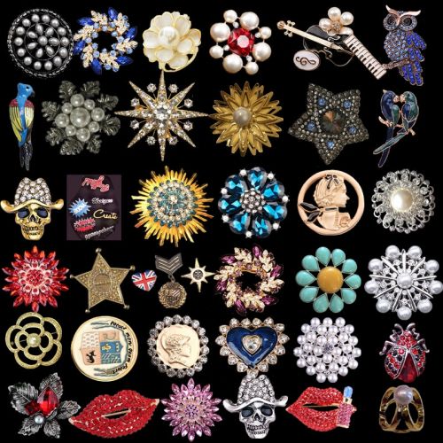 Broche femme en Alliage argent et plaqué or - Ref 1175907