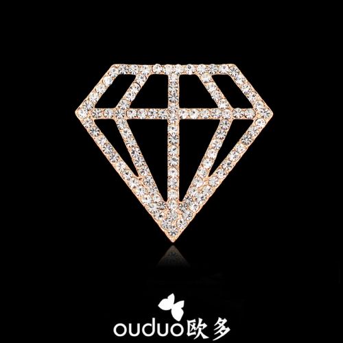 Broche Lovers en Alliage argent et plaqué or - Ref 1176081