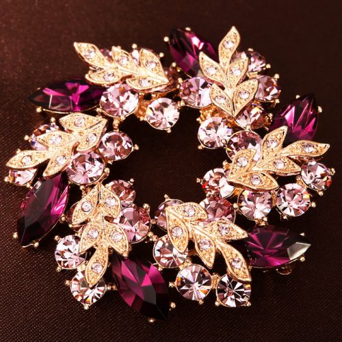 Broche femme en cristal autrichien - Ref 1176176