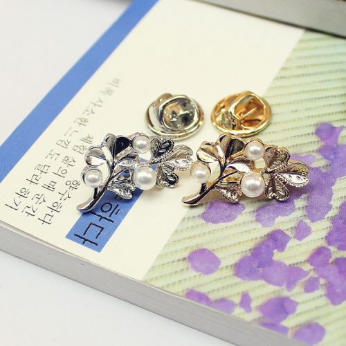 Broche femme en Alliage argent et plaqué or - Ref 1176202