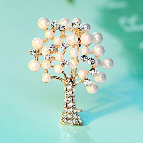 Broche femme en Alliage argent et plaqué or - Ref 1176205