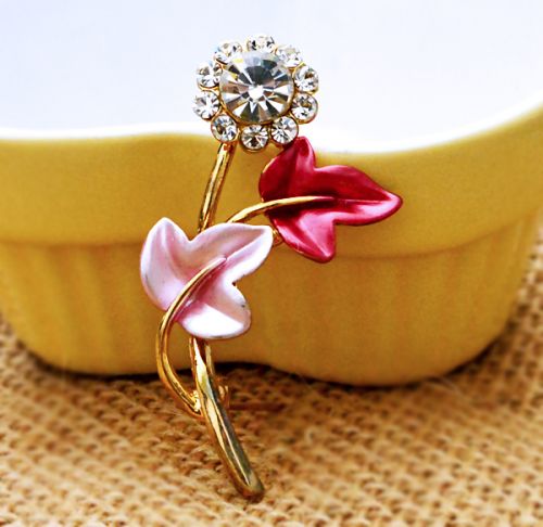 Broche femme YABEI en Alliage argent et plaqué or - Ref 1176225